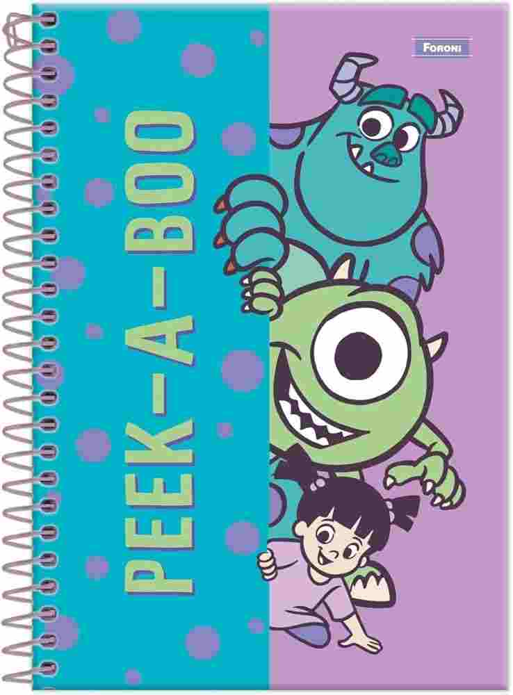 CADERNO ESPIRAL 1/4 MONSTROS SA